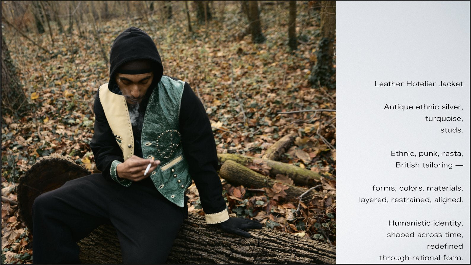 FW25 LEATHER HOTELMAN JACKET with SILVER DECORATION
