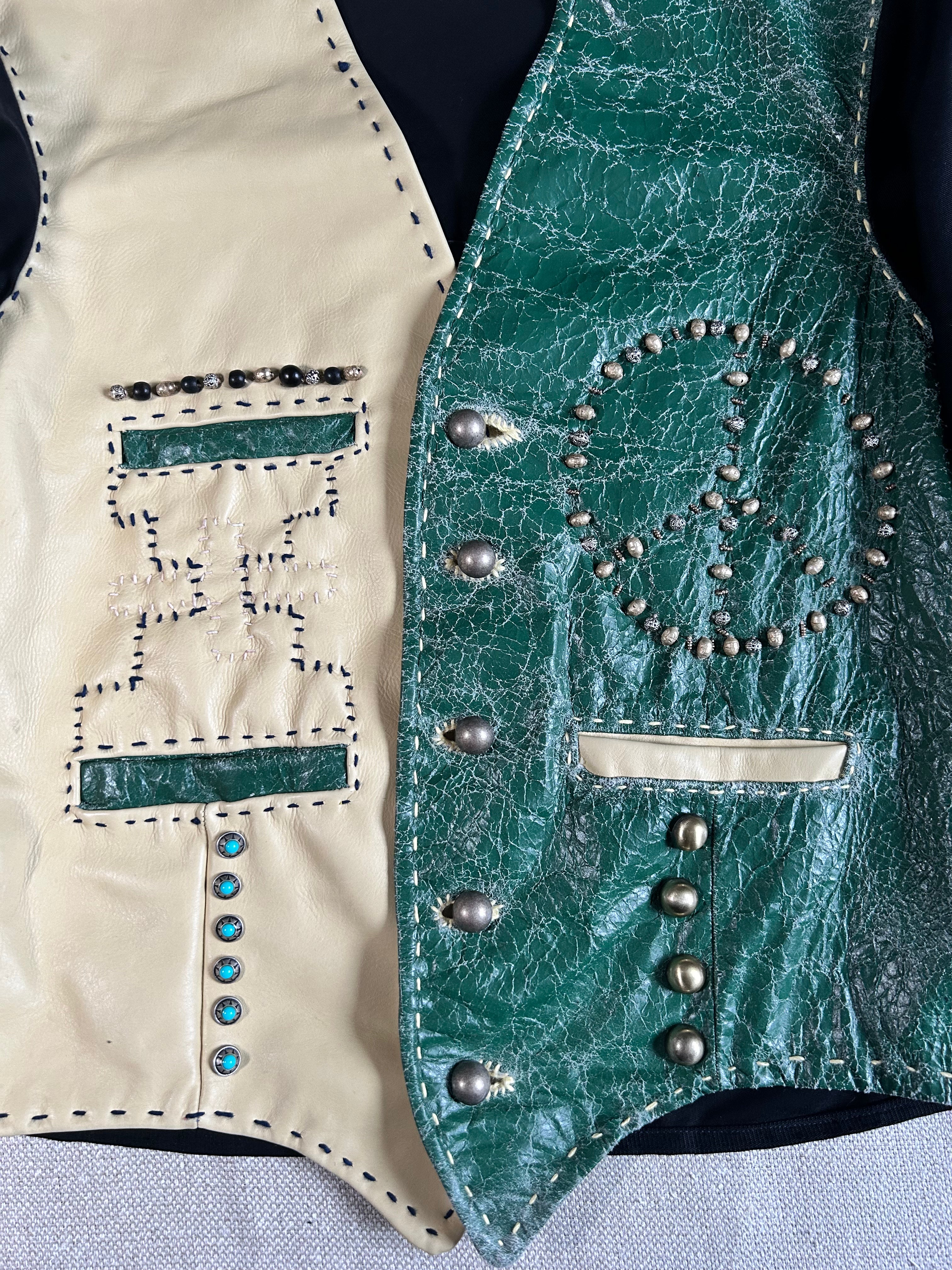 FW25 LEATHER HOTELMAN JACKET with SILVER DECORATION