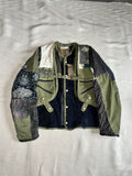 FW25 PATCHWORK REMOVABLE ZIPPER JACKET