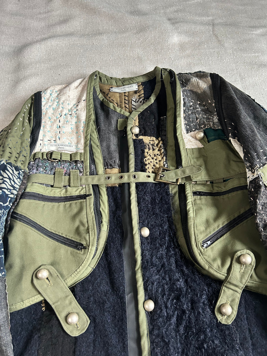 FW25 PATCHWORK REMOVABLE ZIPPER JACKET