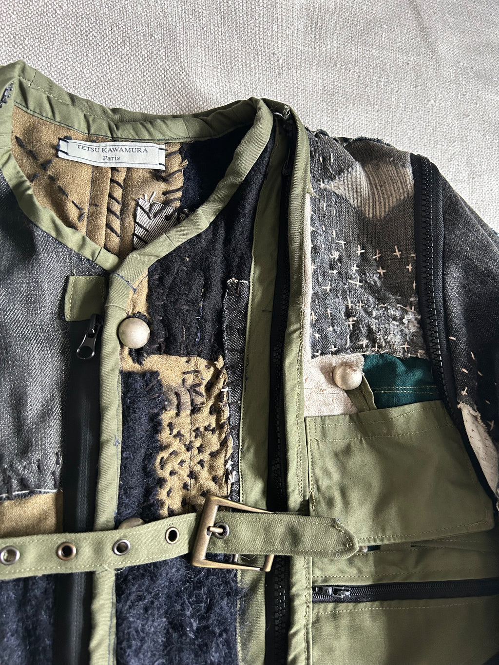 FW25 PATCHWORK REMOVABLE ZIPPER JACKET