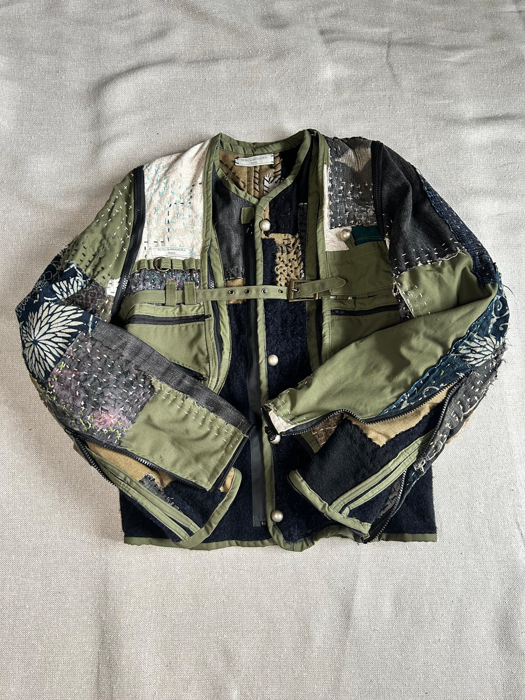 FW25 PATCHWORK REMOVABLE ZIPPER JACKET