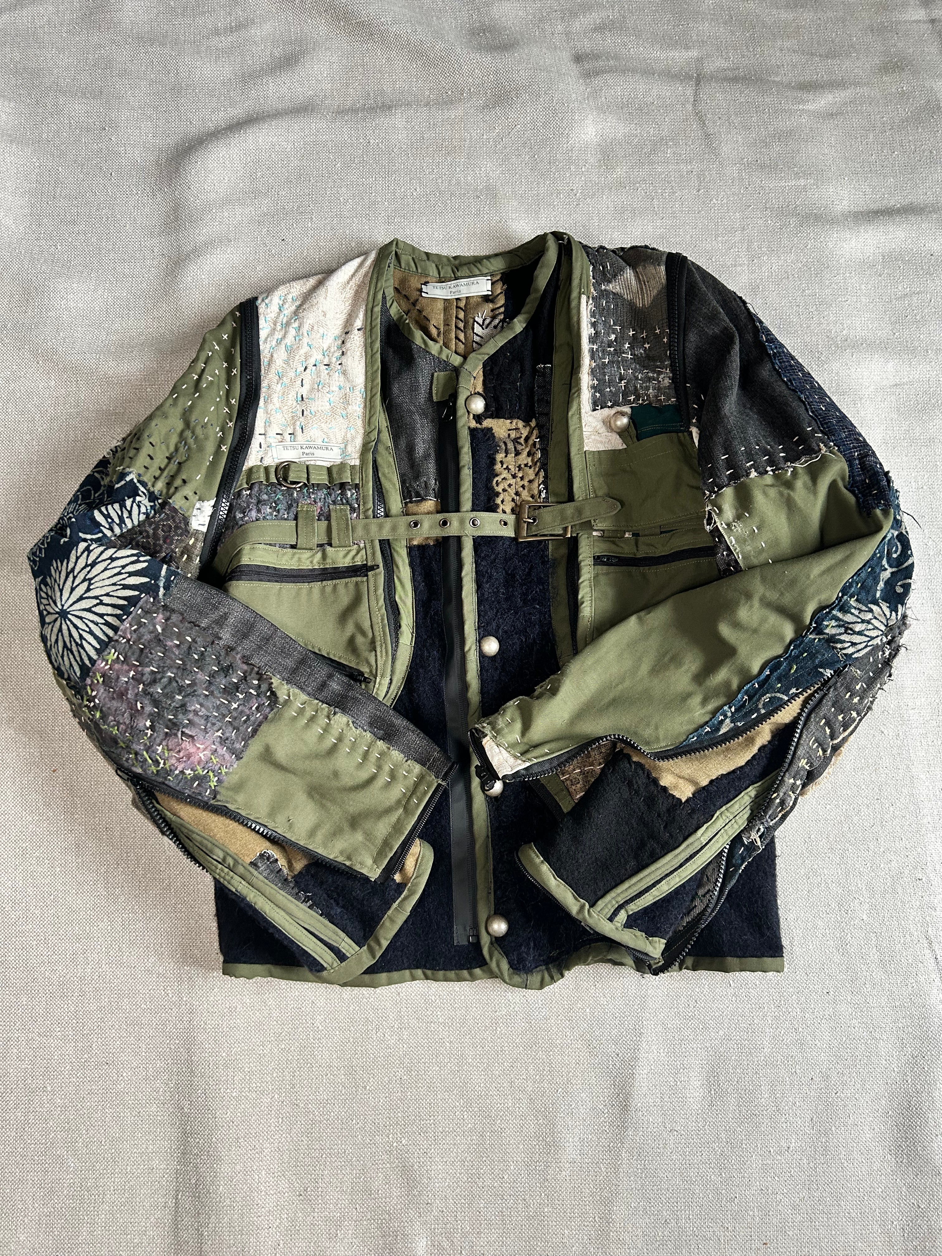 FW25 PATCHWORK REMOVABLE ZIPPER JACKET