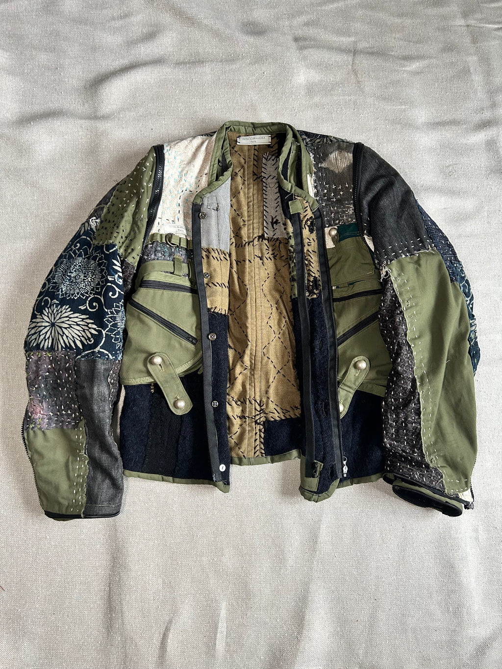 FW25 PATCHWORK REMOVABLE ZIPPER JACKET