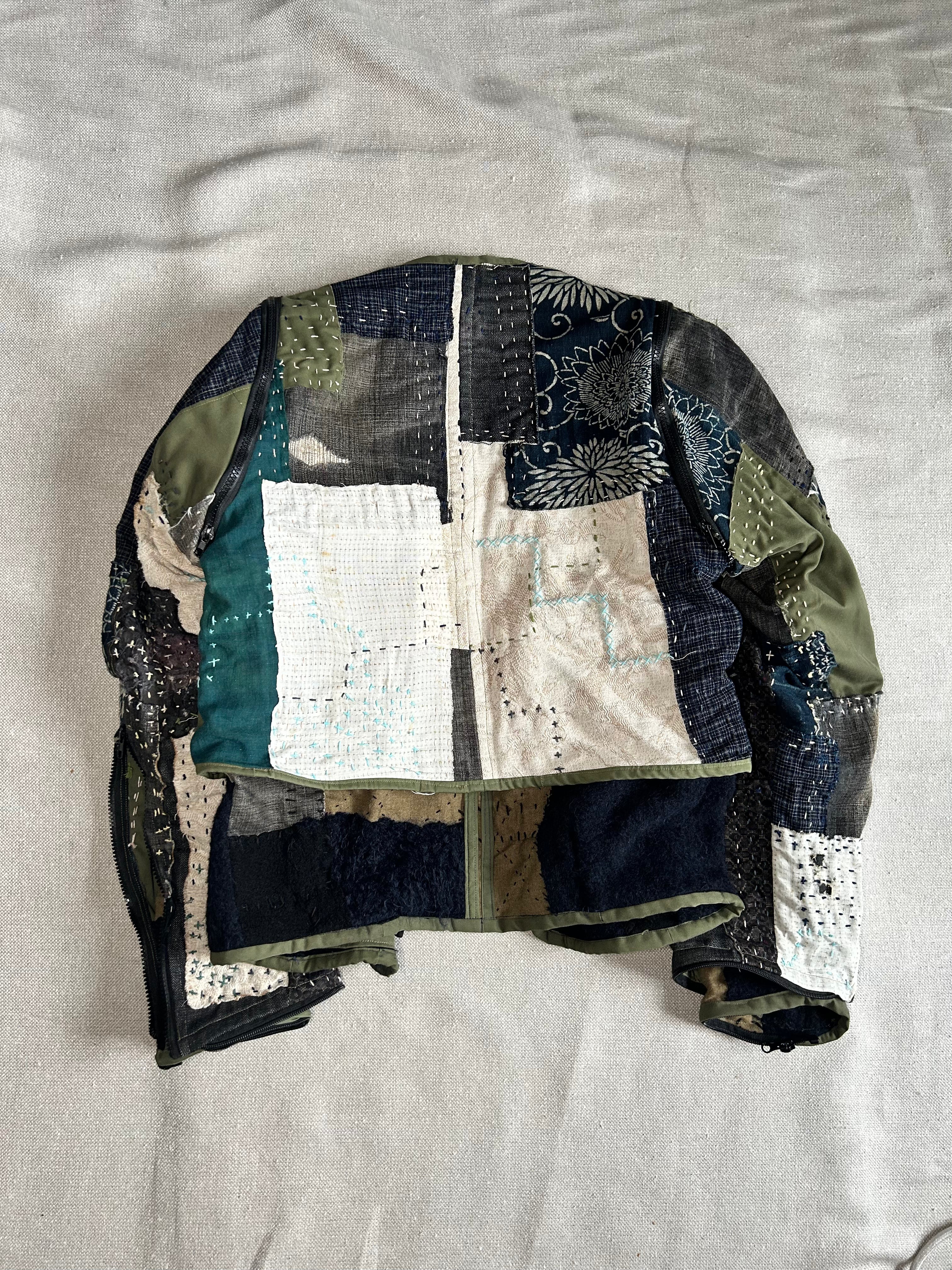 FW25 PATCHWORK REMOVABLE ZIPPER JACKET