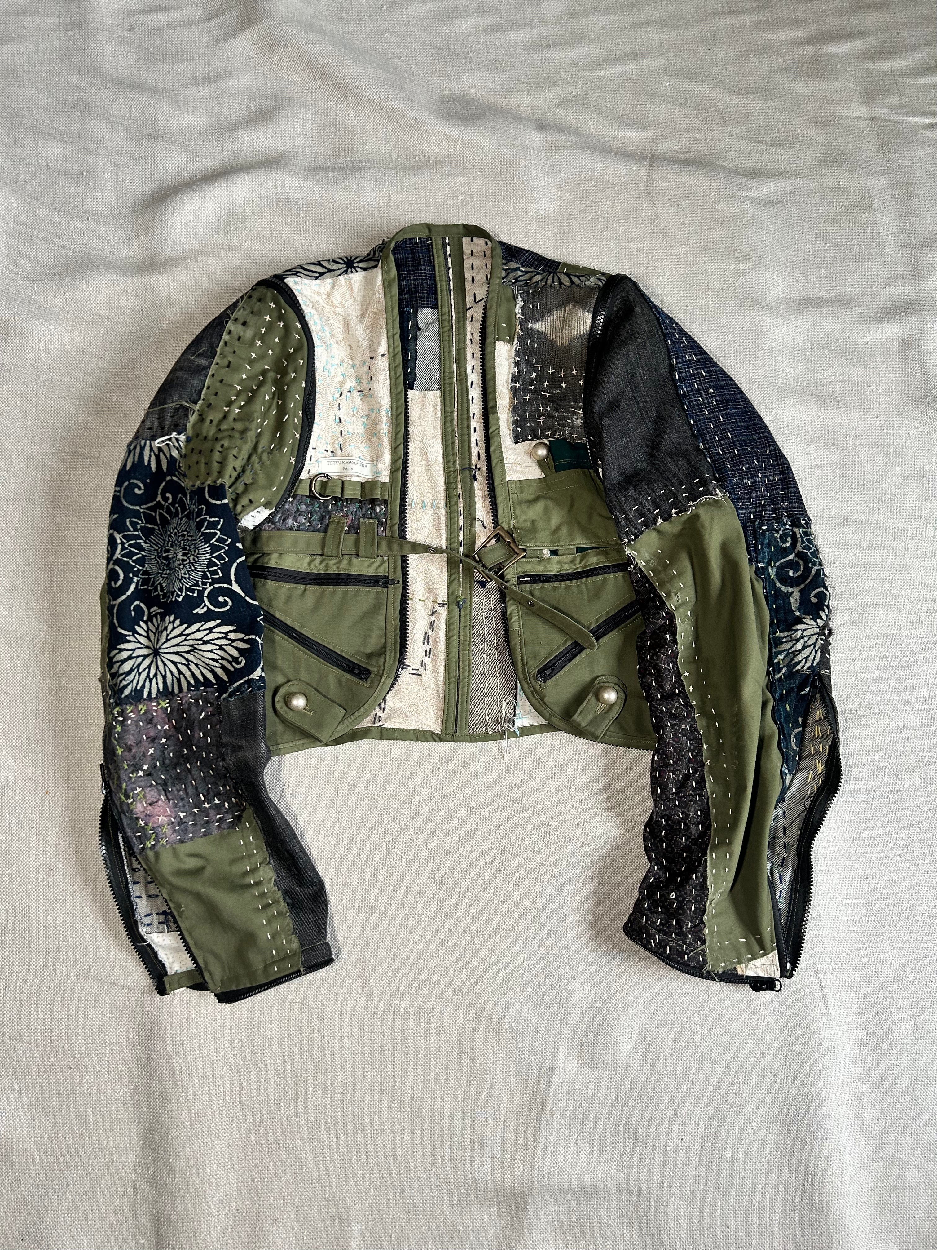 FW25 PATCHWORK REMOVABLE ZIPPER JACKET