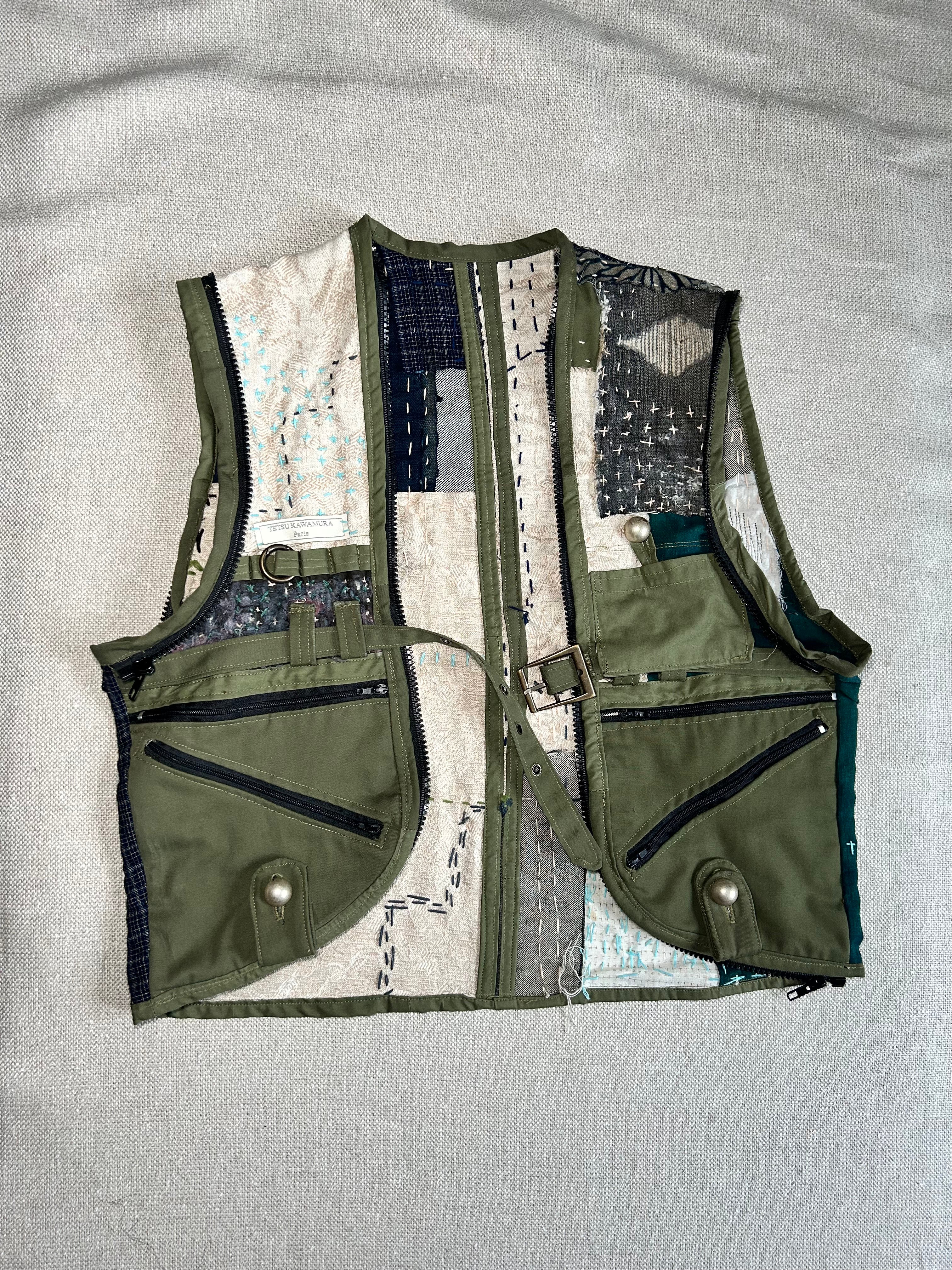 FW25 PATCHWORK REMOVABLE ZIPPER JACKET