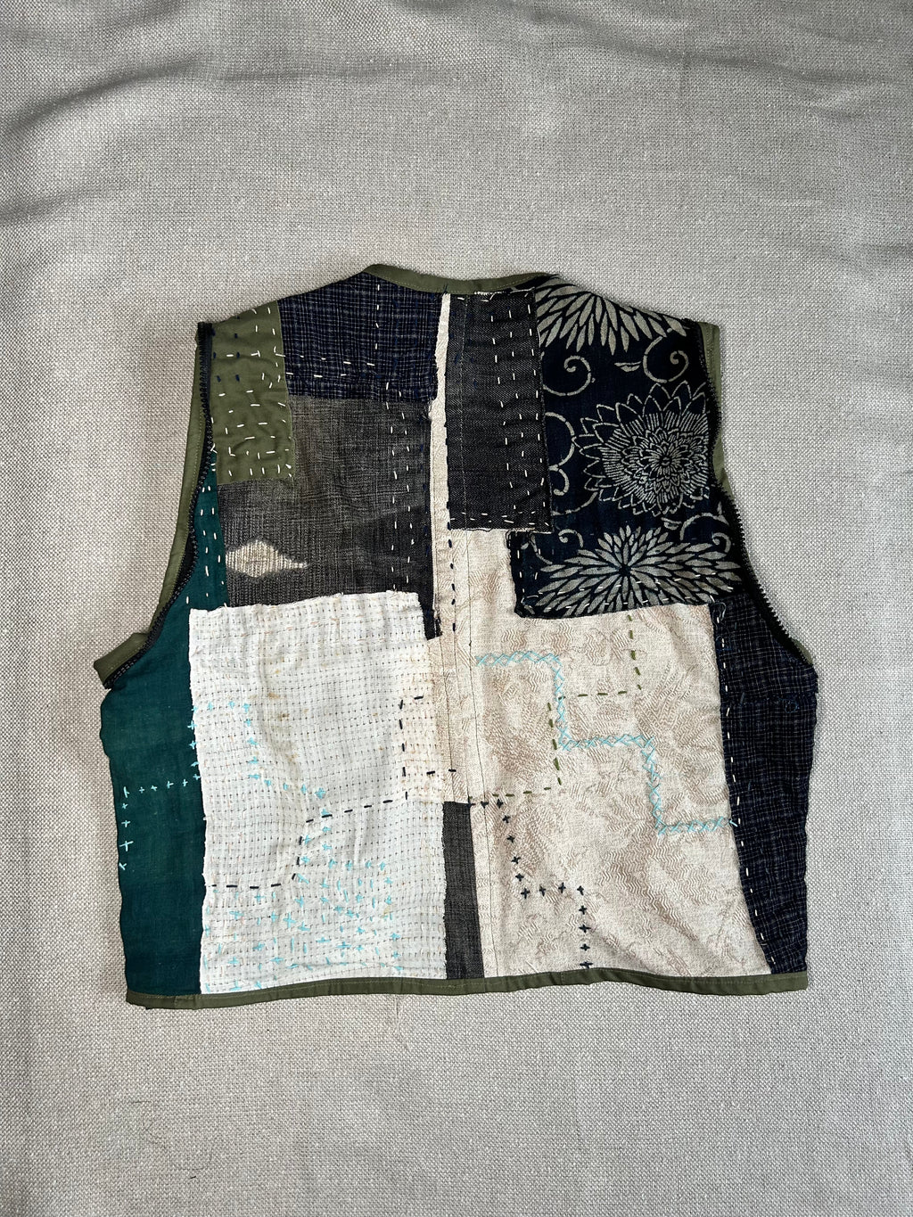 FW25 PATCHWORK REMOVABLE ZIPPER JACKET