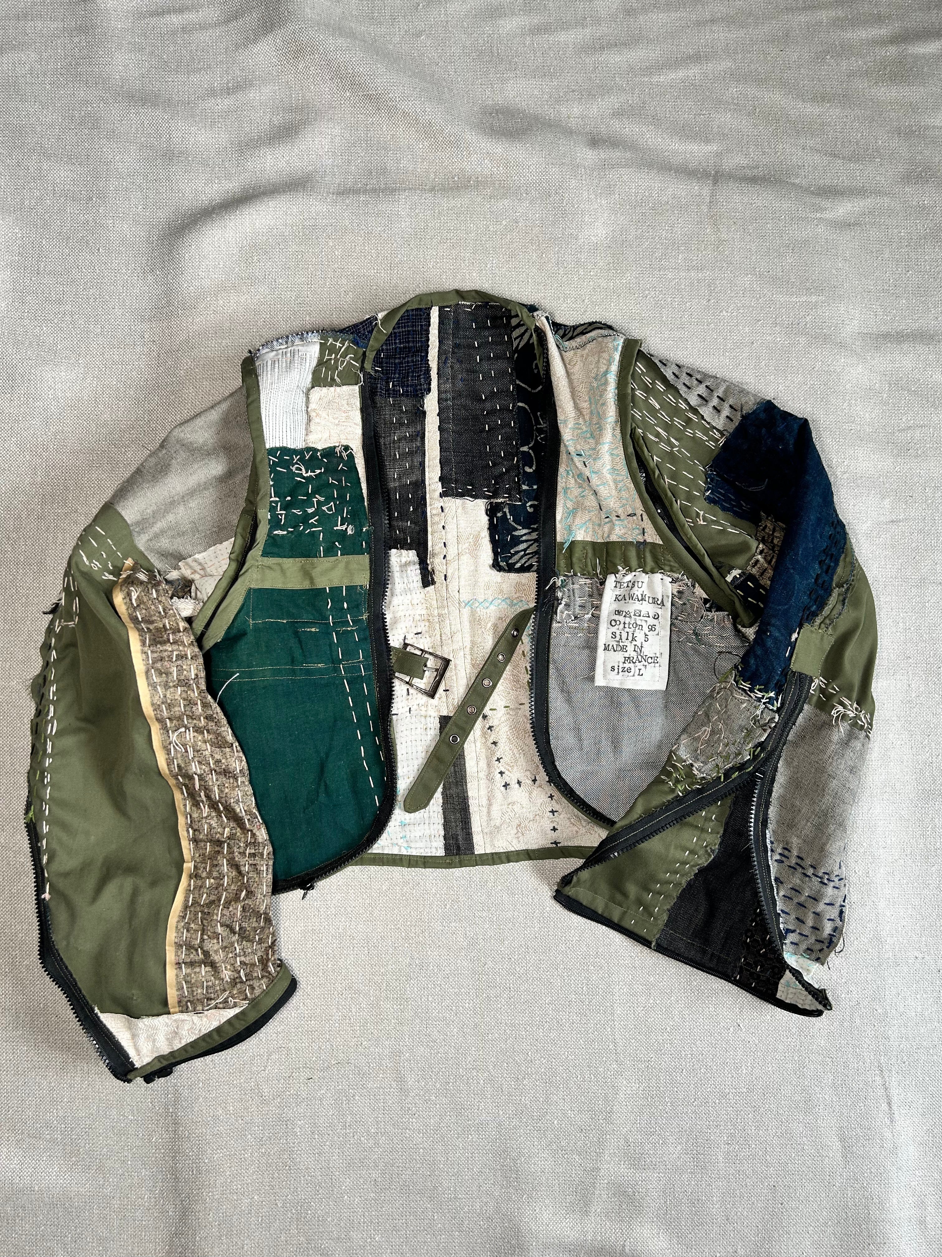 FW25 PATCHWORK REMOVABLE ZIPPER JACKET