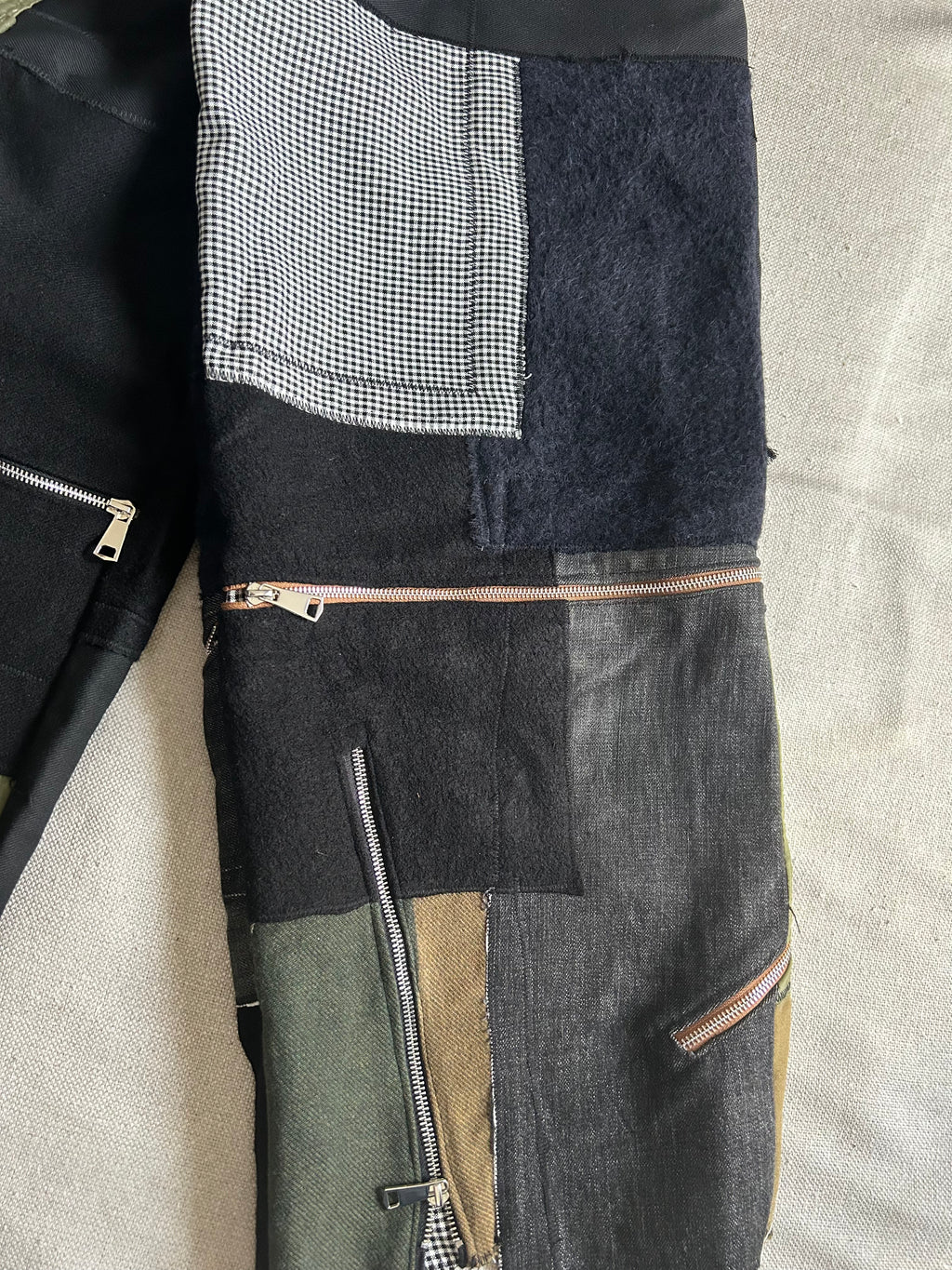 FW25 PATCHWORK ZIPPER PANTS