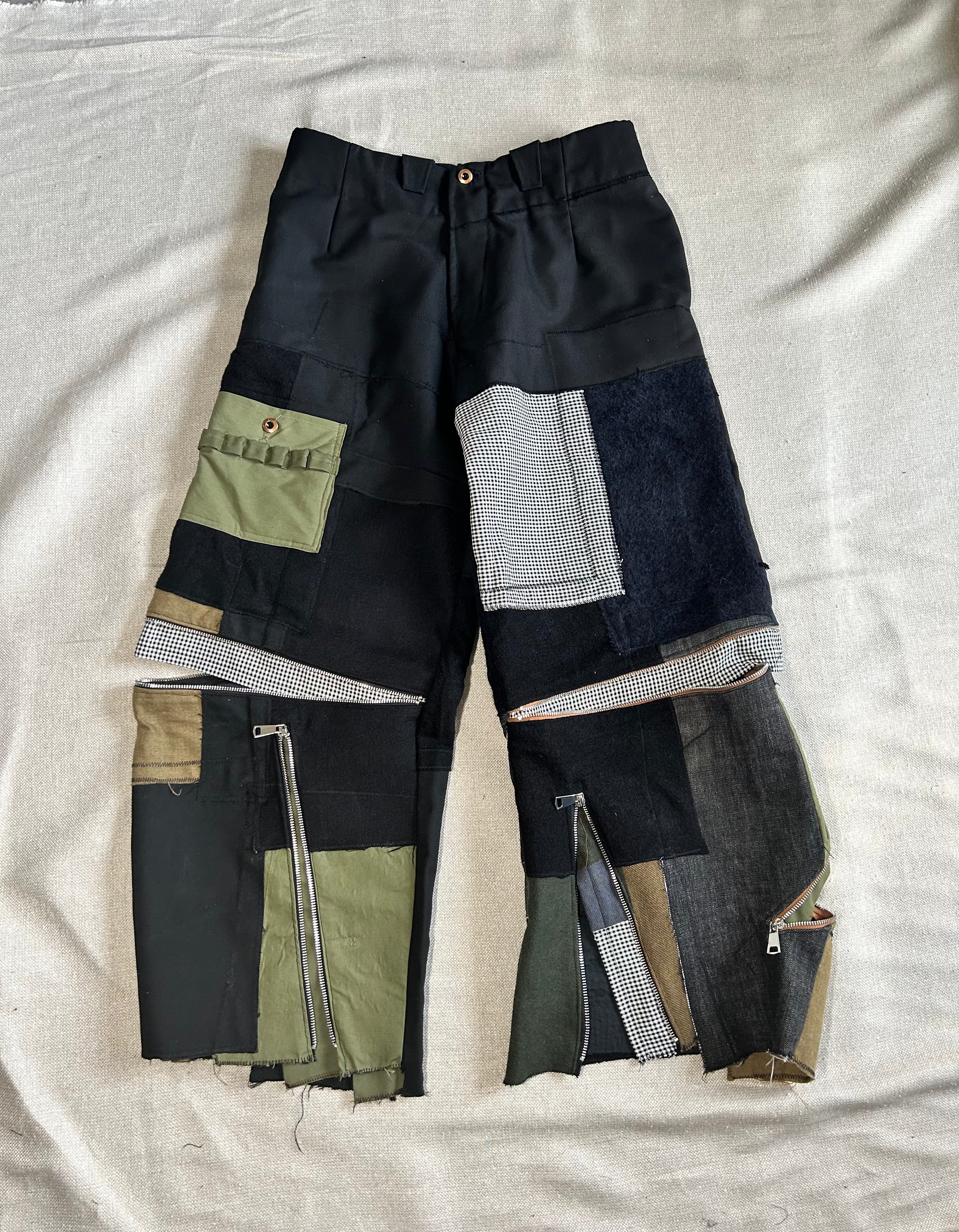 FW25 PATCHWORK ZIPPER PANTS