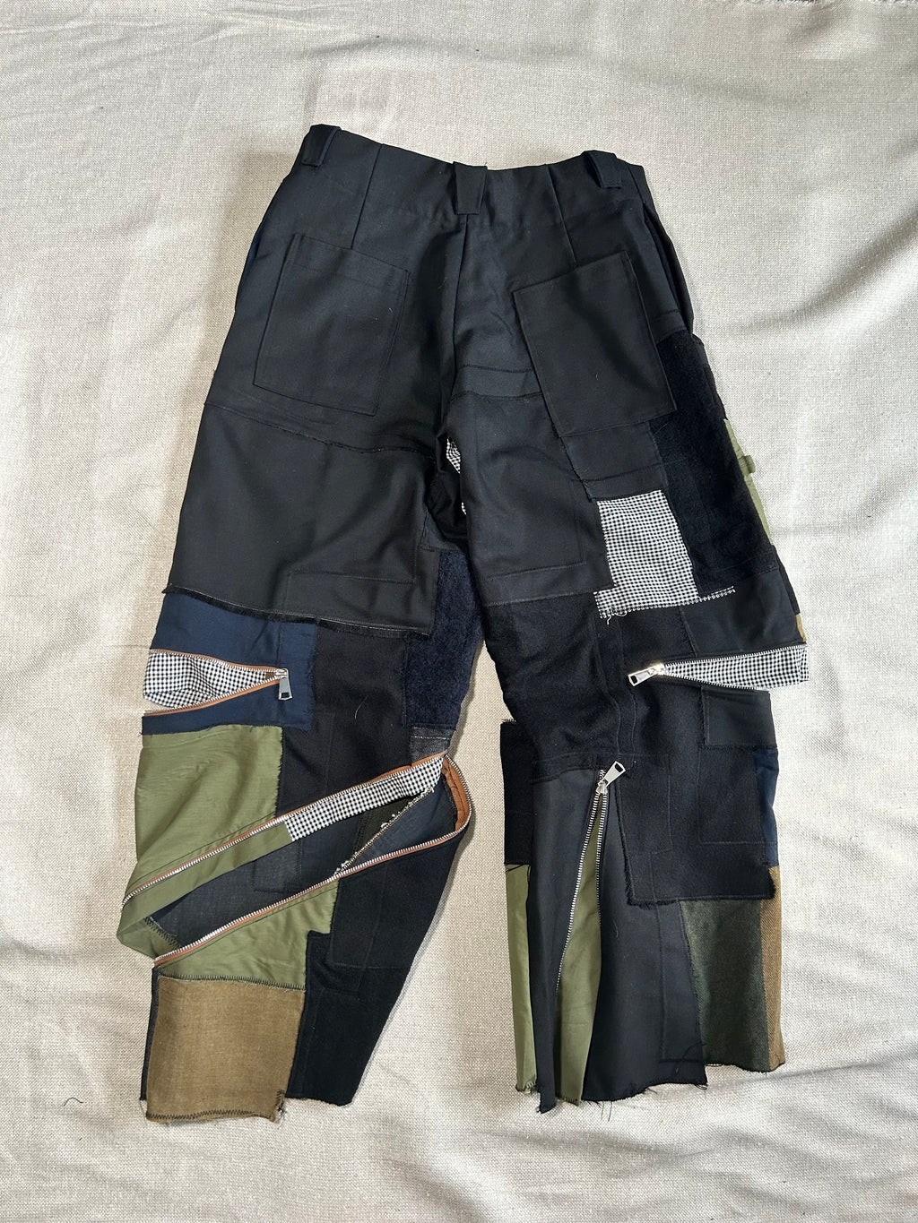 FW25 PATCHWORK ZIPPER PANTS
