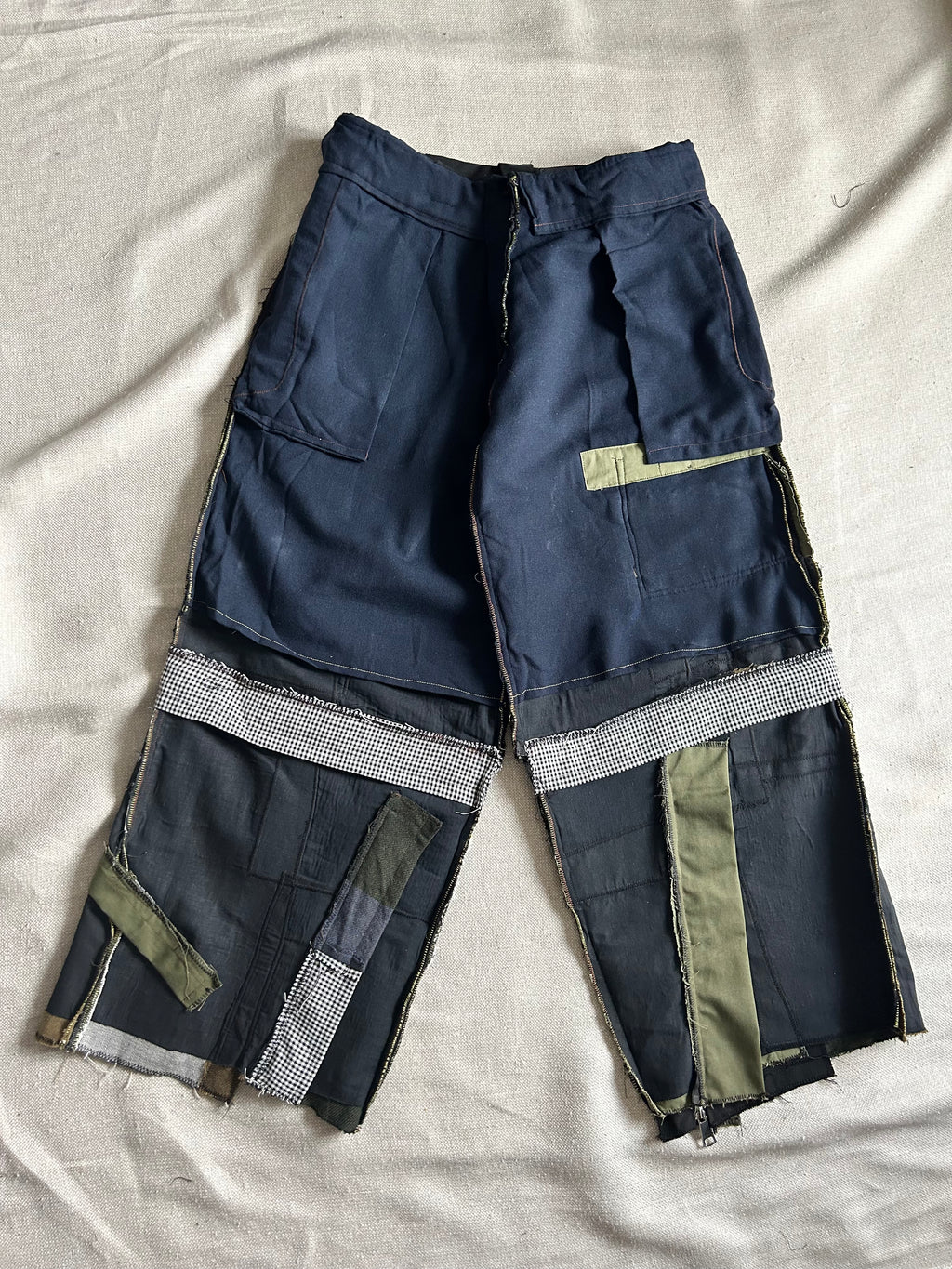 FW25 PATCHWORK ZIPPER PANTS