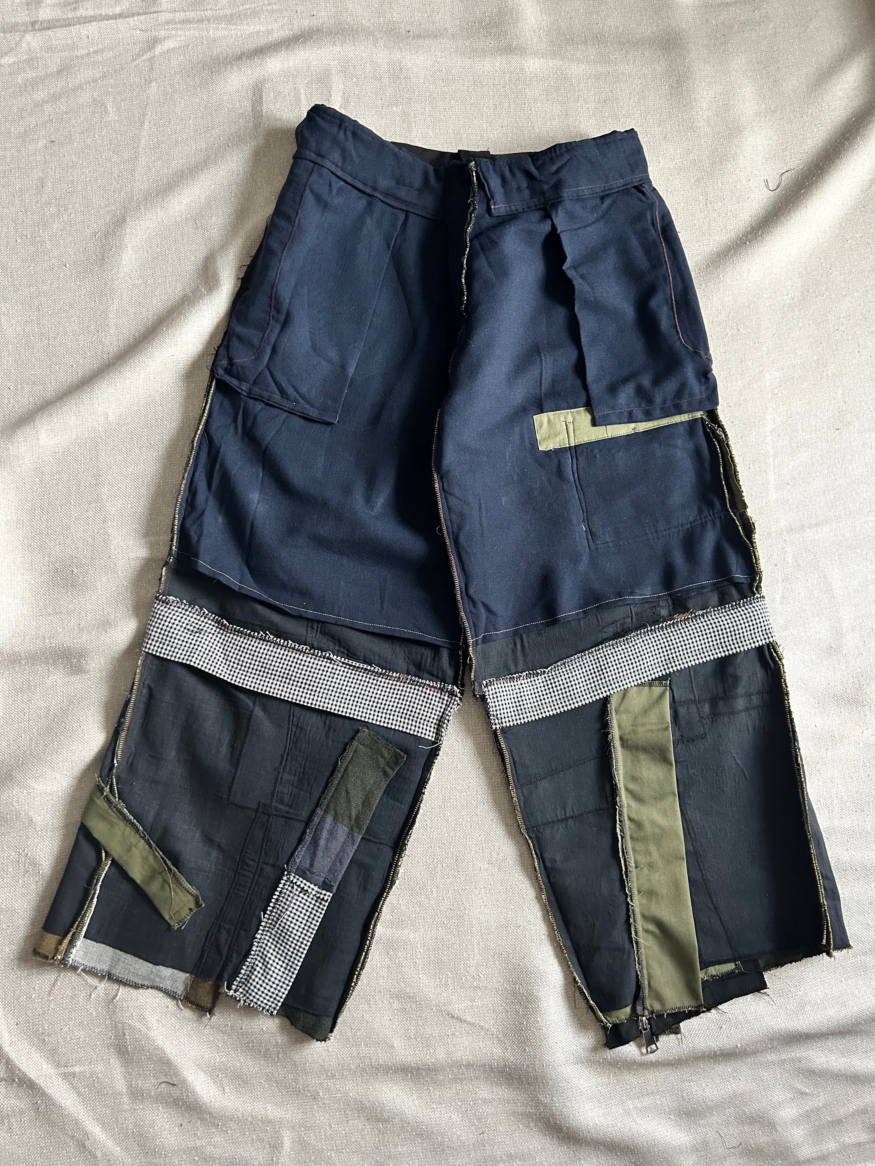 FW25 PATCHWORK ZIPPER PANTS
